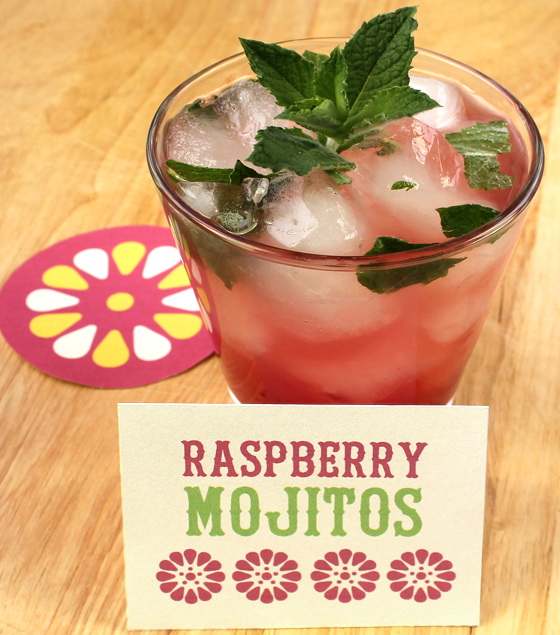 raspberry-mojito Raspberry mojito printable cocktail sign!