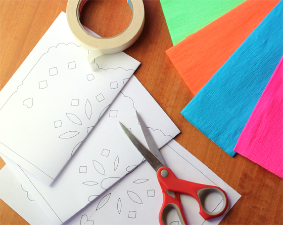 How to make papel picado materials Day of the Dead!