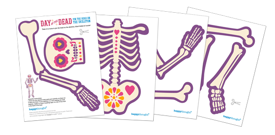 skeleton pdf printouts for a skeleton game