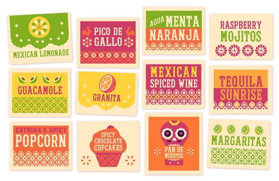 artesanías en papel con letreros para imprimir gratis para el día de los muertos 