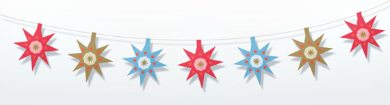 star-garland star garland for folksy happythought three kings