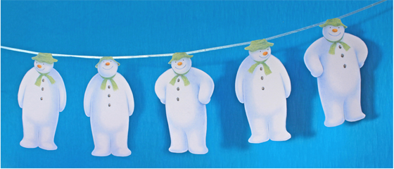 Snowman and the snowdog craft tutorials for channel 4 - Garland decoration snowman and the snowdog craft tutorials channel 4 animated film garland