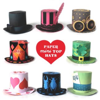 Set de mini sombreros de copa