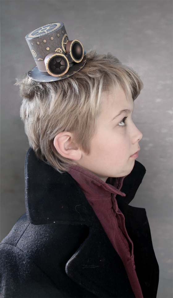 Mini paper Steampunk top hat to print out and make instantly!