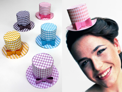 Diamond paper hats for fashion