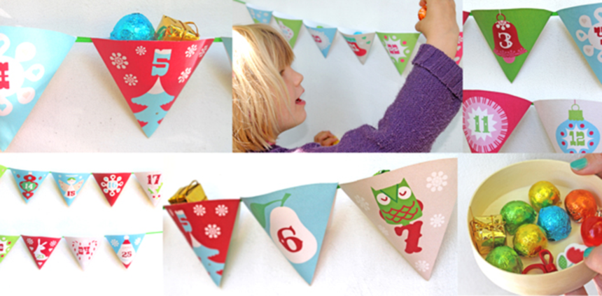 Printable advent calendar december christmas craft!