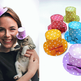 Spotty No-Sew designs: Party hat patterns and templates
