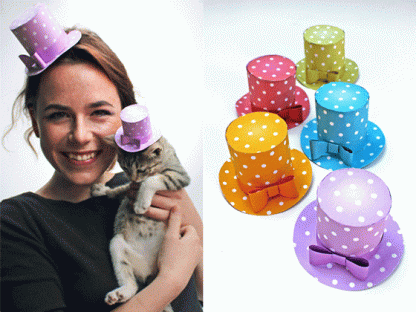 Spotty No-Sew designs: Party hat patterns and templates