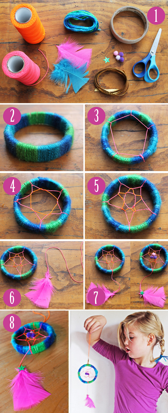 Dreamcatcher craft ideas: Instructions and step-by-step photo tutorial.