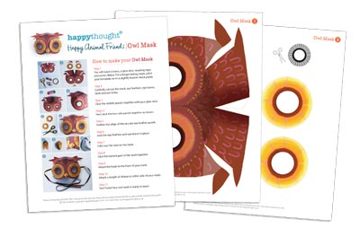 10 Printable Animal Masks templates of a n owl 10 Printable Animal Masks templates of a n owl