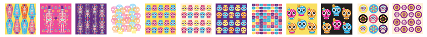12 brand new day of the dead scrapbooking digital papers designs and templates 12 brand new day of the dead scrapbooking digital papers designs and templates