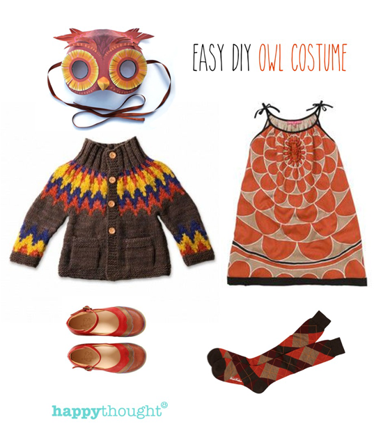 Easy throw together owl costume with owl mask Easy throw together owl costume with owl mask
