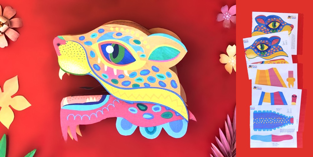 Jaguar puppet crafts for holiday activities, STEM learning and classroom art projects
