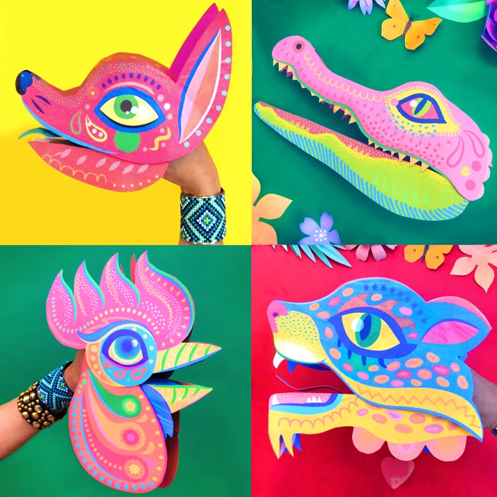 Alebrije-animal puppet-templates tutorial