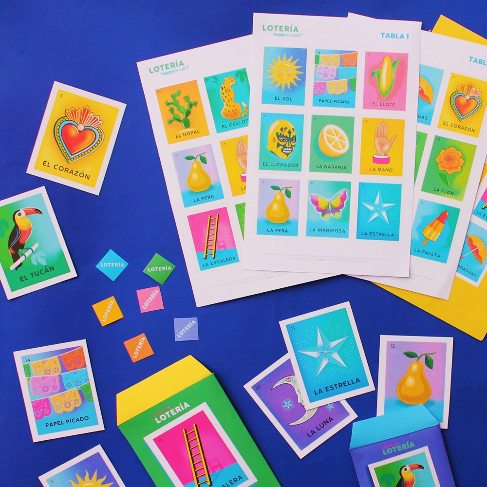 DIY printable loteria game templates