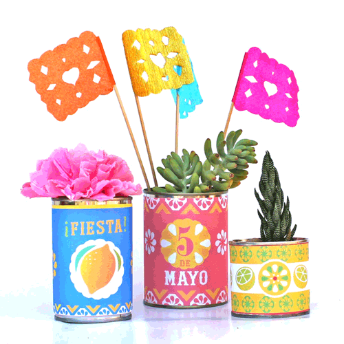 Cinco de Mayo tin can label template!