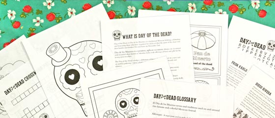 Day of the Dead classroom worksheets. Download over 40 educational + fun worksheets for el Dia de los Muertos!
