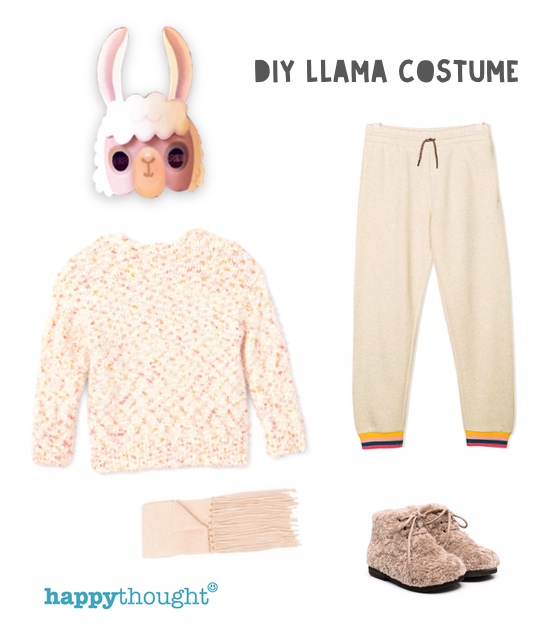 Easy DIY llama costume idea plus mask template Easy DIY llama costume idea plus mask template