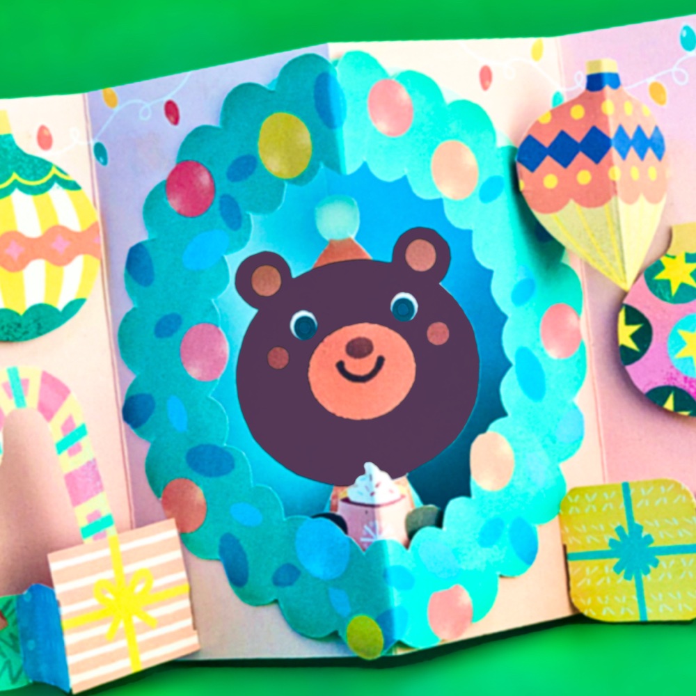 Festive-bear template diorama square-listing