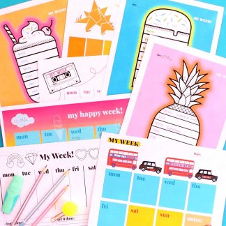 Printable weekly planners in English and Spanish