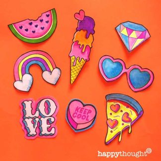 Make DIY pin badges for Valentine’s Day