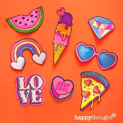 Make DIY pin badges for Valentine’s Day