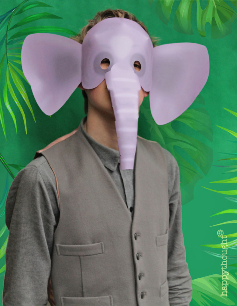 Cómo hacer tu propia máscara de elefante de papel