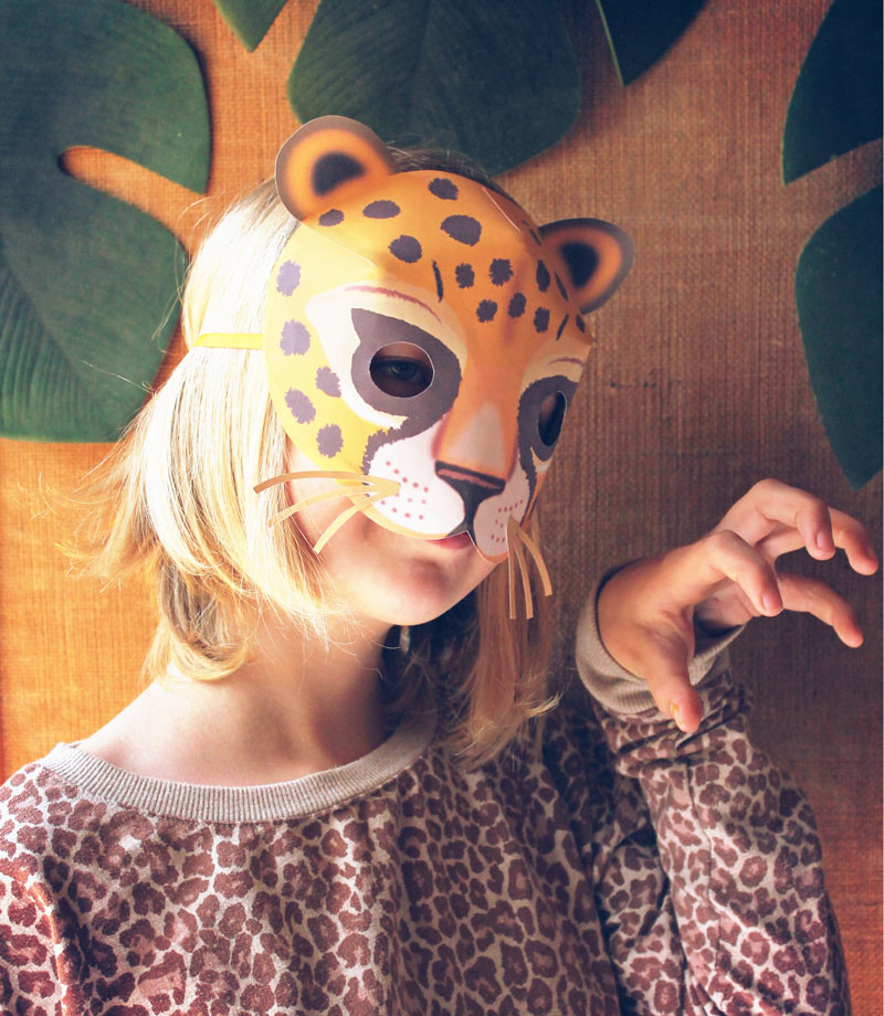 Cómo hacer tu propia máscara de leopardo de papel: instrucciones y plantilla