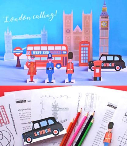 London calling printable paper craft worksheets