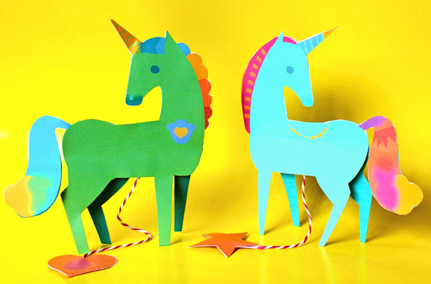 Make a DIY paper unicorn mobile Make a DIY paper unicorn mobile. Easy and fun craft activity for the Holidays and Christmas!