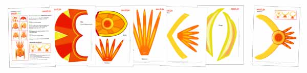 Mazatlan carnival crown headpiece - Easy to assemble carnival headpiece: Eye catching designs, perfect for carnival costumes