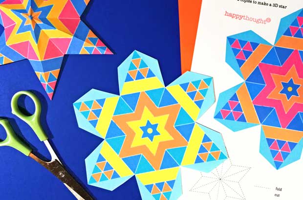 Estrellas mexicanas de papel para proyectos artísticos hechos en casa