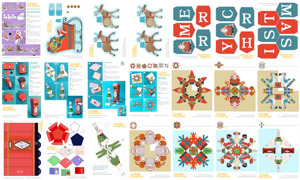 Night before Christmas in Wonderland templates