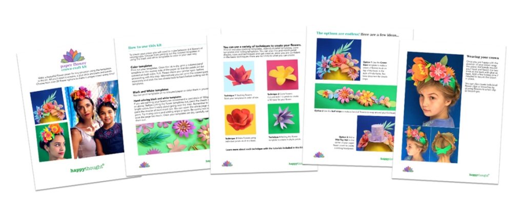 How to make a paper flower crown craft kit