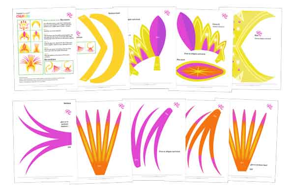 Rio carnival crown headpiece