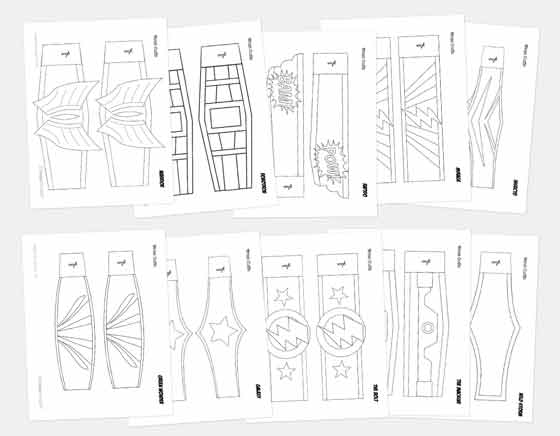 superhero cuuf templates for homemade superhero mask costume masks!