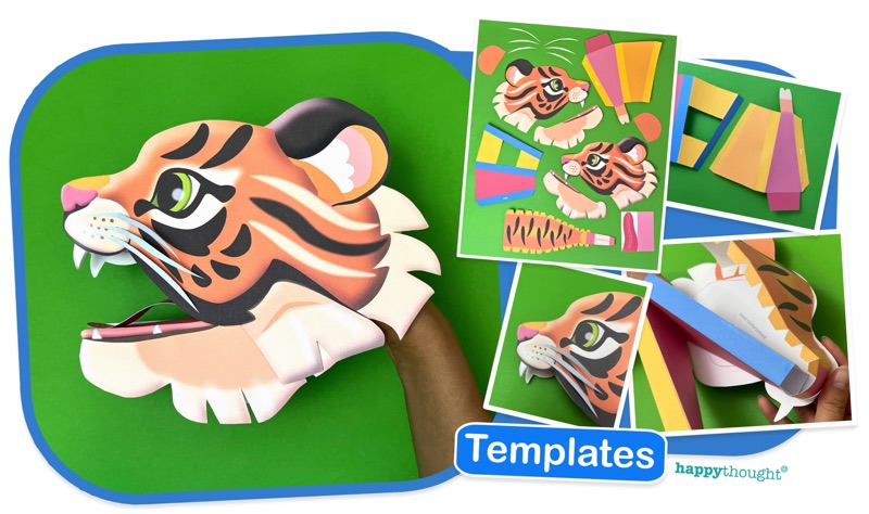 Tiger templates include instruction PDFs with step-by-step photo instructions