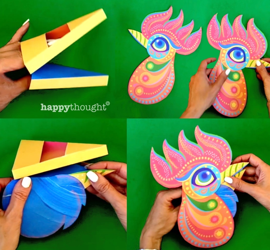 alebrije rooster hand puppet tutorial PDF