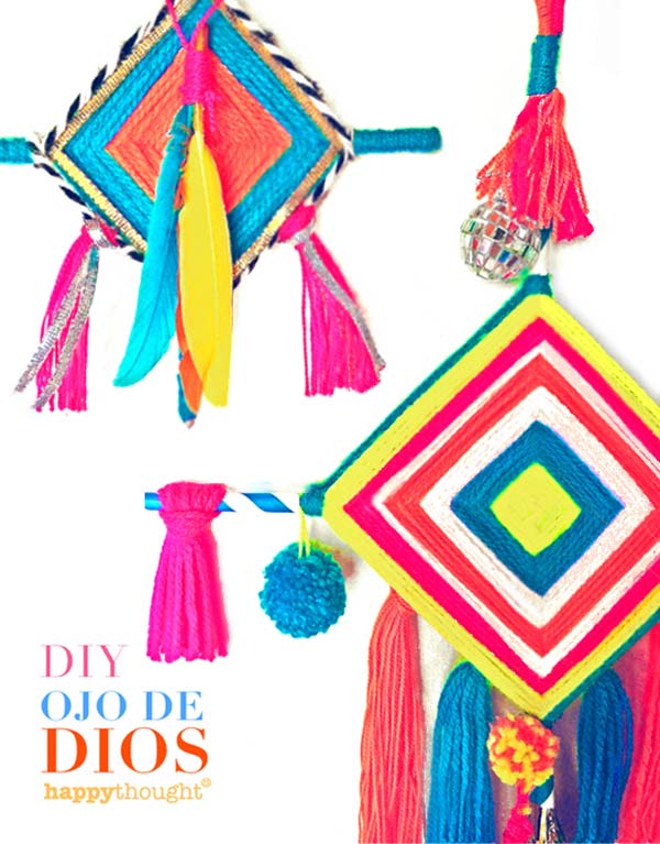 Make diy ojo de dios at home with free instruction and tutorial Make diy ojo de dios at home with free instruction and tutorial