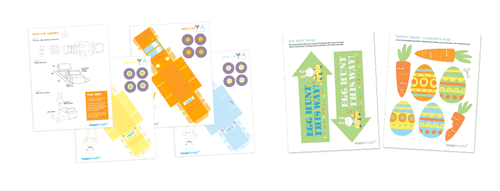 Printable Easter Bunny pack for Easter Holiday decorations and games!