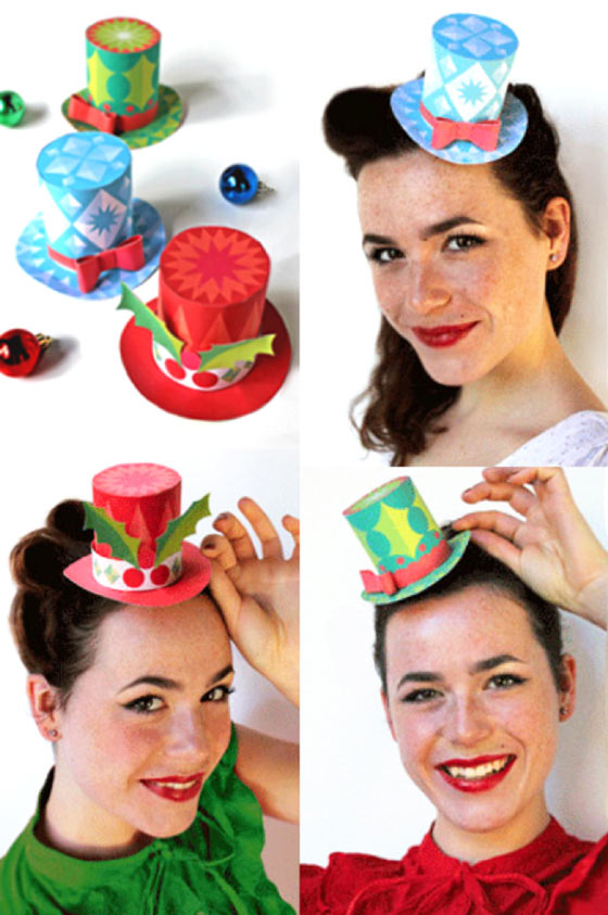 3 easy to make festive xmas mini no-sew top hats!