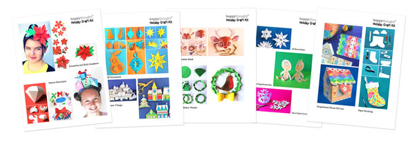 Hojas de actividades manuales para Navidad y otros festivos.
