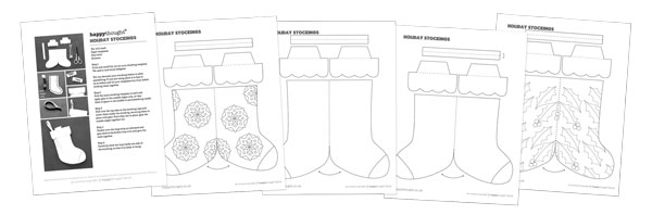 Plantillas para calcetines de Navidad