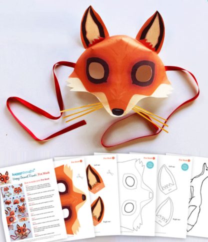 Fun fox mask tutorial + template