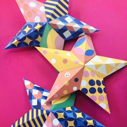 geometric paper star decorations DIY