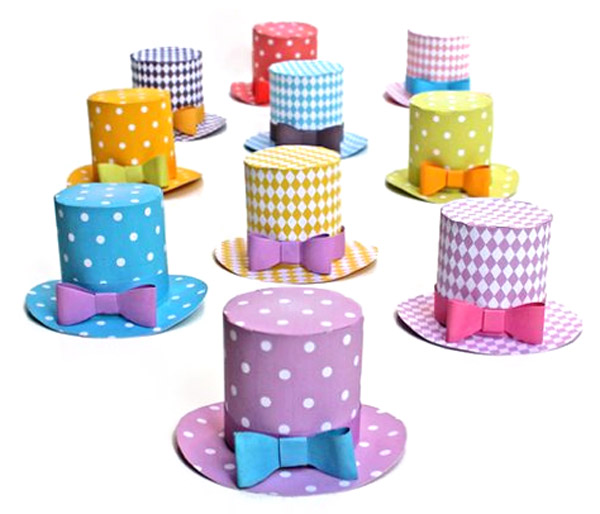 Printable Happy Easter mini top hats and craft activities for home gift ideas!