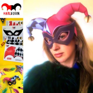 harlequin mask tutorial templates to make 2023