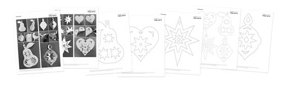 Plantillas e instrucciones de ornamentos de papel