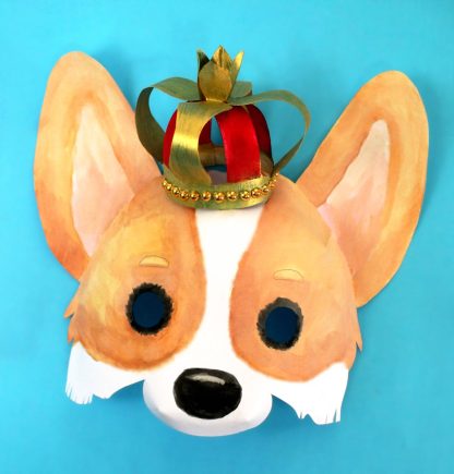 how to make a corgi mask template and tutorial