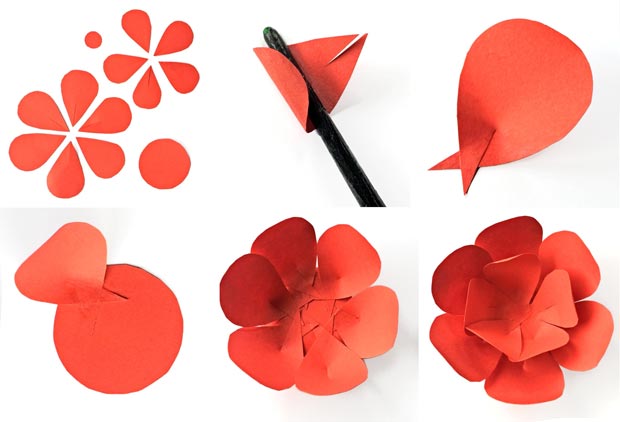 How to make paper flowers and petals instructions and templates: Ideas and inspiration for a Day of the Dead celebration